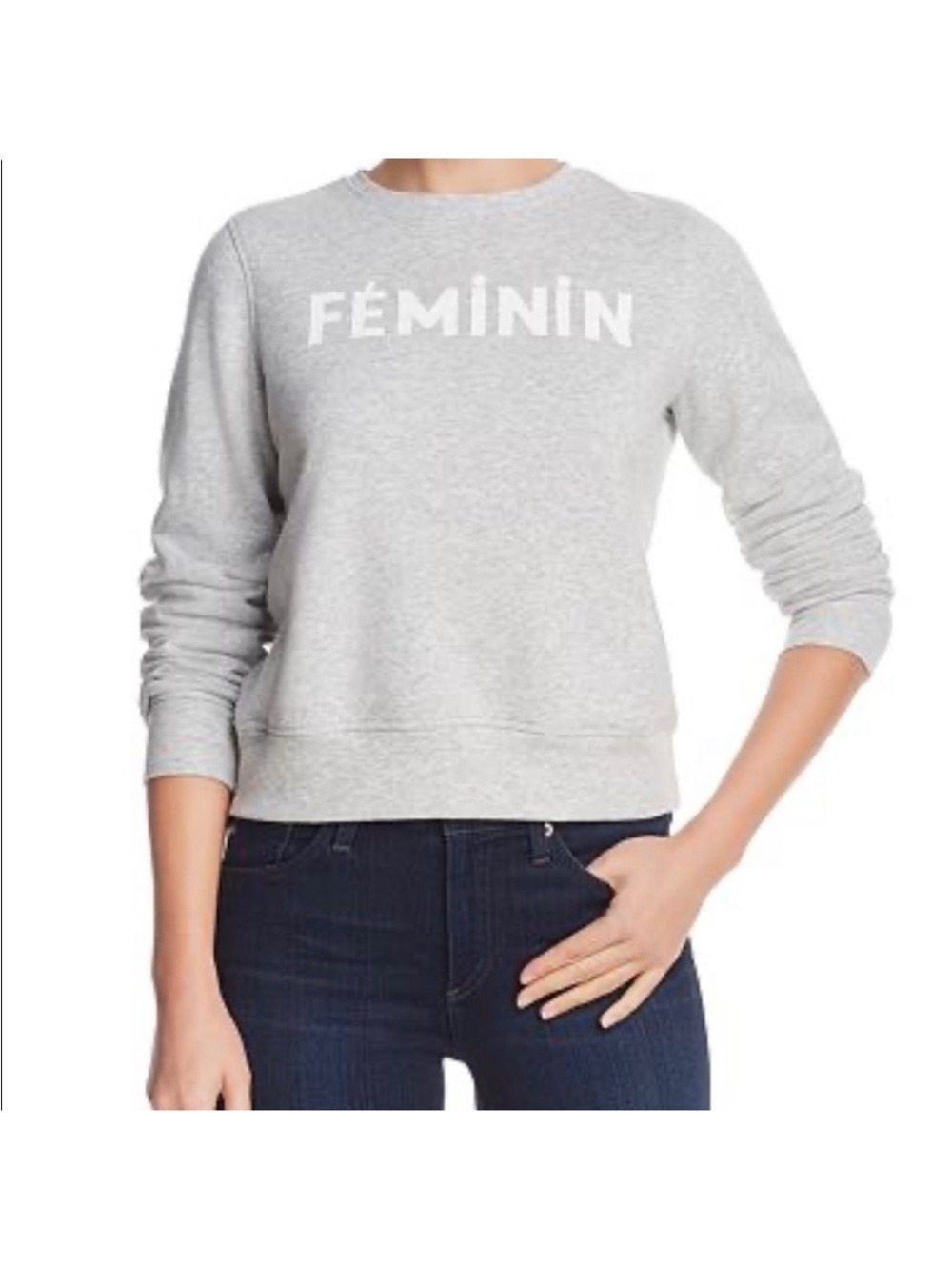 Rebecca Minkoff Gray Crewneck Sweatshirt Extra Small